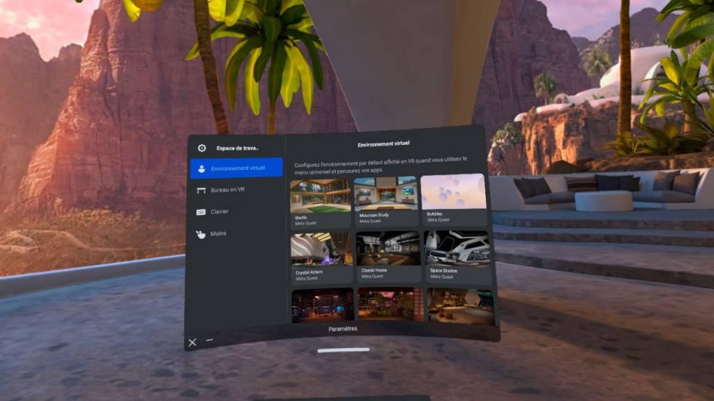 Oculus Quest 2 : comment changer son environnement virtuel d'accueil ?